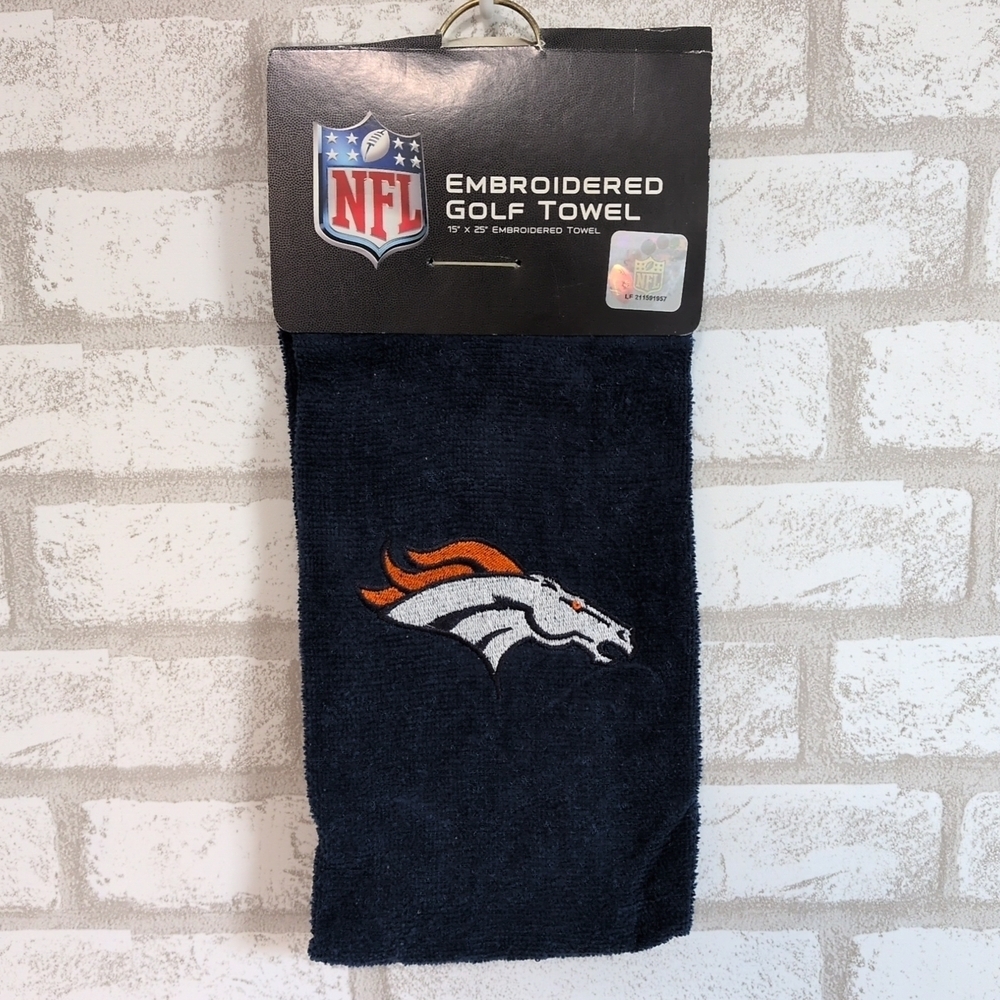 Denver Broncos Embroidered Golf Towel NEW